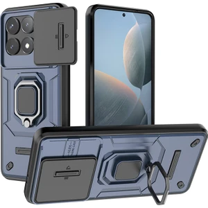 Poco F6 Pro Halka Standı Zırh Kamera Koruması Cep Telefonu Kılıfı (Yurt Dışından)