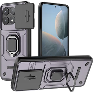 Poco F6 Pro Halka Standı Zırh Kamera Koruması Cep Telefonu Kılıfı (Yurt Dışından)