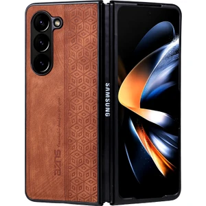 Samsung Galaxy Z Fold 6 Retro Kabartmalı Desen Pu Cep Telefonu Kılıfı (Yurt Dışından)