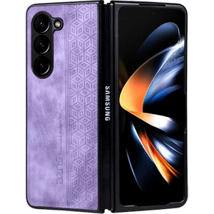 Samsung Galaxy Z Fold 6 Retro Kabartmalı Desen Pu Cep Telefonu Kılıfı (Yurt Dışından)