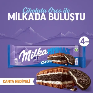 Çanta Hediyeli Milka Oreo Tablet Çikolata 300 gr Mmmax - 4 Adet