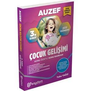 Saydam Yayınları Auzef (Istanbul Ünv) Çocuk Gelişimi 3 Sınıf Güz Dönemi Konu Soru Güncel 2024-2025