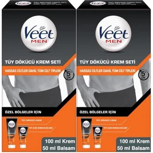 Veet Men Özel Bölgeler İçin Tüy Dökücü Krem Seti 100&50 ml x2