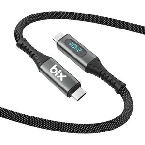 BXCC244 Usb4 Thunderbolt 4/3 Uyumlu Pd 240W 40GBPS 8k 60Hz Ultra Hd Dijital Ekran Göstergeli Şarj, Data ve Görüntü Kablosu 1 Metre