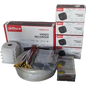 Ennet Bilişim Kanal 4 Kamera 7/24 Hardisk Kablo Adaptör Jak Güvenlik Kamera Set Sistem 500GB 7/24 Harddiskli