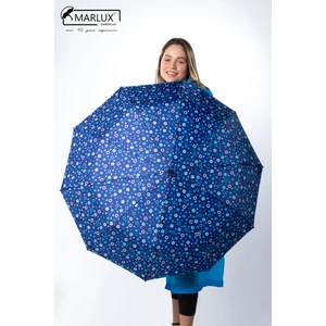 Mavi Boncuk Desenli Fiber 10 Telli Tam Otomatik Rüzgara Dayanıklı Şemsiye M24MAR718LD