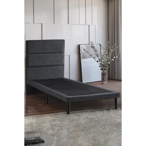Niron Yatak Niron Slim Baza ve Başlık Takımı 120X200 Tek Kişilik Gri Kumaş Kaplı Metal Karyola ve Başlık Seti