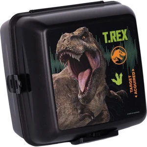 Jurassic World 4 Bölmeli Çocuk Beslenme Kutusu - Yemek Saklama Kabı Kaşık ve Çatallı