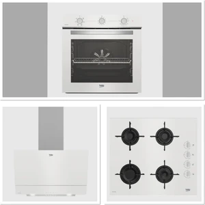 Beyaz Cam Avantajlı Ankastre Set - 3’lü Ankastre Set (BFC 221 HB, BOCD T 6011 EHB, BDE 6050 HB)