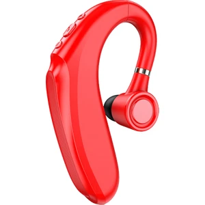 Q12 90MAH Pil Tek Kulak Kablosuz Bluetooth Kulak Kancası Kulaklık Iş Spor Müzik Çağrı Kulaklık - Kırmızı (Yurt Dışından)