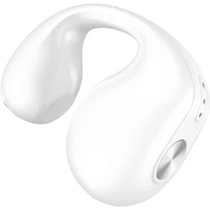 V50 Tek Kulaklı Kulaklık Bluetooth Kablosuz Kemik Iletimli Klipsli Kulaklık Spor Koşu Kulaklık - Beyaz (Yurt Dışından)