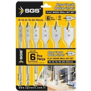 V6 Parça Ahşap Yaprak  Matkap Ucu Seti