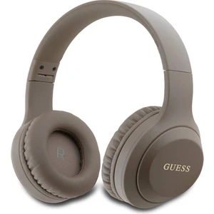 Kulak Üstü Bluetooth Kulaklık Guess Orjinal Lisanslı Katlanabilir Metal Klasik Logolu Kahverengi