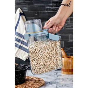 F Blackstone 1.8 Lt Contalı Sızdırmaz Kapaklı Erzak Saklama Kabı Ölçekli Bakliyat Kabı Düzenleyici Kavanoz