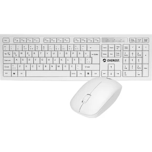 KM-6121 Beyaz Kablosuz Q Slim Klavye + Mouse Set
