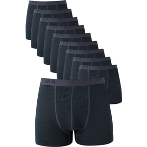 Arma Yıldız Füme Erkek Boxer 10'lu Paket Pamuklu Esnek Kumaş