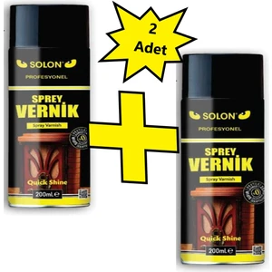 Profesyonel 200 Ml. Parlak Sprey Vernik 2 Adet