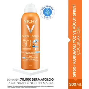 Capital Soleil Güneş Spreyi Çocuklar için Yüksek Koruma Kum Karşıtı SPF50 200ml