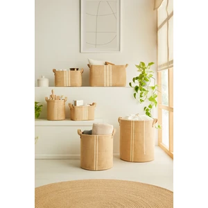 Ocean Home Textile 6'Lı Çizgili Jüt Sepet Set