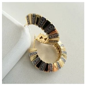 Serenity Atelier Yeni Sezon Coco Özel Tasarım Zirkon Taşlı Halka Küpe