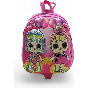 Anaokulu Çekçekli Sırt Çantası 3D Kabartmalı Kreş Kız Çocuk Çantası