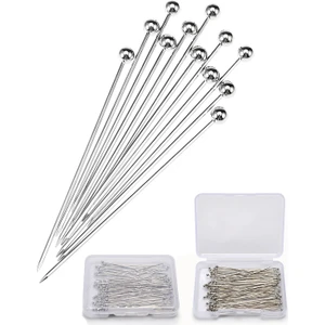 Top Başlı Iğne 2 Kutu 100 Adet Başörtü Iğnesi Toplu Iğne 720782