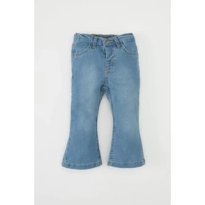 Kız Bebek Esnek Bantlı İspanyol Paça Cepli Jean Pantolon D1530A524AU