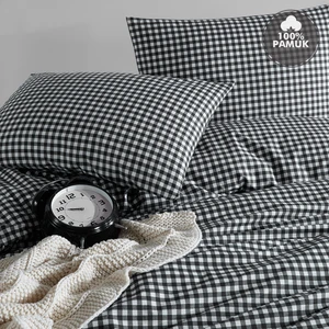 Cote Blanc Mini Kare %100 Pamuk Çift Kişilik Nevresim Takımı