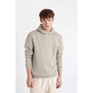 Regular Fit Kapüşonlu Yazı Baskılı Sweatshirt C6131AX24AU