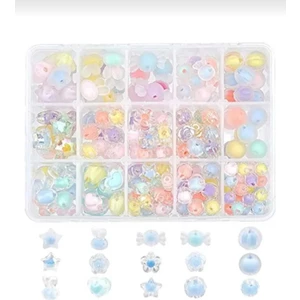 Yiğit Aksesuar Şeffaf Için Renkli Boncuk Modelleri Takı Yapım Malzemeleri