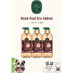 Eyüp Sabri Tuncer 3 Adet Eyüp Sabri Tuncer Rose Oud Zeytinyağlı Sıvı Sabun 500 ml ve Rosıe Pamuk