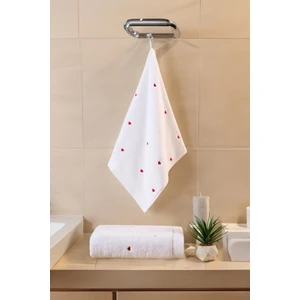 Love Serisi Nakışlı Micro Cotton Banyo Havlu Seti