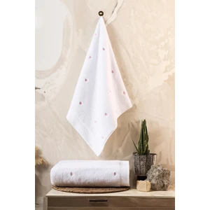 Love Serisi Nakışlı Micro Cotton Banyo Havlu Seti