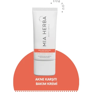 Mia Herba Akne Karşıtı Bakım Kremi 50 ml Akneli Ciltler için Doğal İçeriklerle Zenginleştirilmiştir