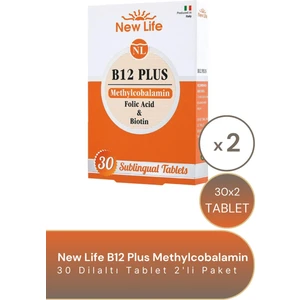 New Life Metilkobalamin B12 Plus 1000 Mcg 30 Dilaltı Tablet - 2 Adet