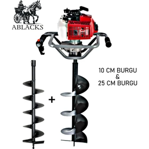 Toprak Burgu Makinesi 10 – 25 cm Çift Burgulu