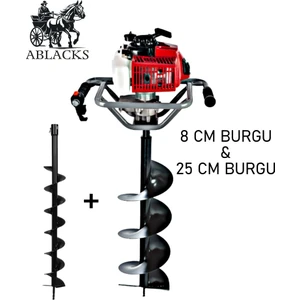 Toprak Burgu Makinesi 8 – 25 cm Çift Burgulu