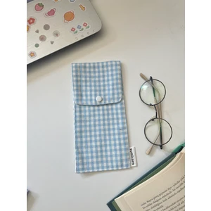 Sumicorn Design Pötikareli Yıkanabilir Keten Çıt Çıt Detaylı Gözlük Kılıfı Gözlük Çantası Kalemlik