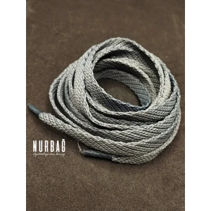 Nurbağ Dokuma Antrasit Yassı Polyester Bağcık 120 cm 1 Çif Bağcık