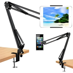 ANAWAY SHOPPİNG Masa Tablet Telefon Tutucu 6"- 11" Esnek Uzun Kollu 360 Derece Dönebilen
