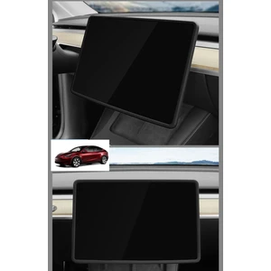 Tesla Model Y  /model 3 Ön Ekran Koruyucu Çerçevesi Silikon, Siyah Renk Seçeneği Ile