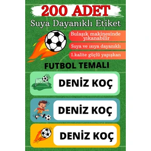 200 Adet Suya Dayanıklı Okul Etiketi Kişiye Özel Kalem Defter Kitap Sticker