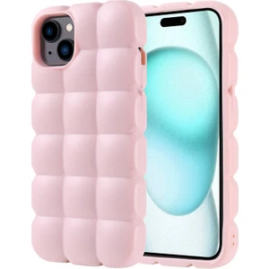 Iphone 15 Plus Kılıf Kabartmalı Şık Airdot Silikon Kapak