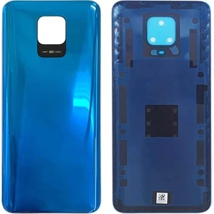 Redmi Note 9s Note 9 Pro Arka Kapak Batarya Kapağı Cam Koyu Mavi