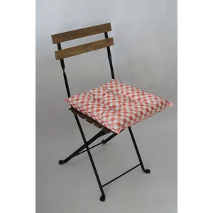 Dekoratif Pofidik Sandalye Minderi Bağcıklı 40x40 (Turuncu)