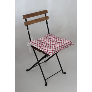 Dekoratif Pofidik Sandalye Minderi Bağcıklı 40x40 (Fuşya)