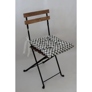 Dekoratif Pofidik Sandalye Minderi Bağcıklı 40x40 (Gri)