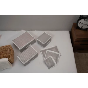 6'Lı Valiz Düzenleyici Set - Çizgili-Filesiz