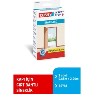 Sineklik Standart Çırt Bantlı Beyaz Kapı İçin