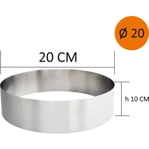 Pasta Çemberi Pandispanya Yuvarlak 20 cm H10